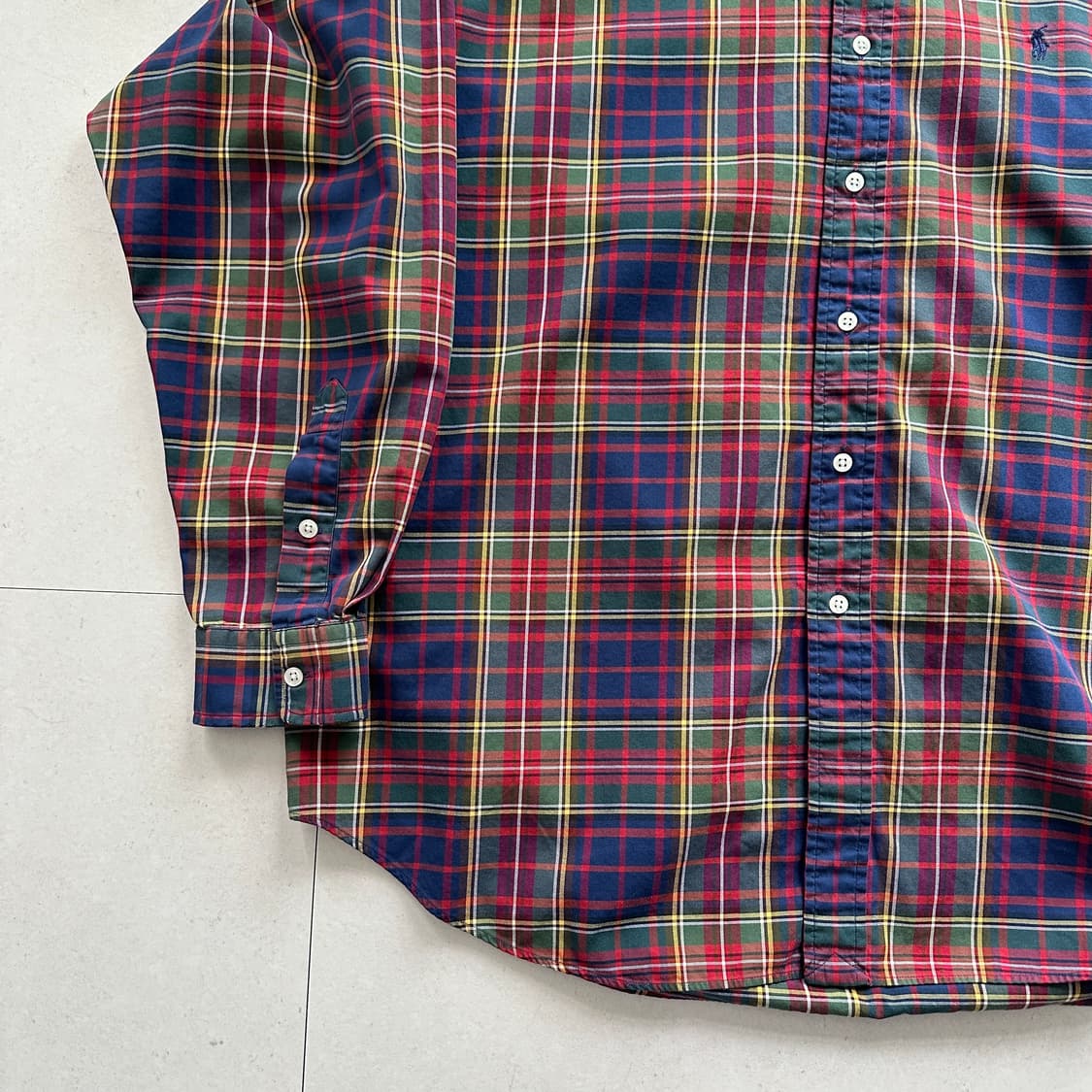 90s 폴로 랄프로렌 블레이크 체크셔츠 XL 상품이미지4