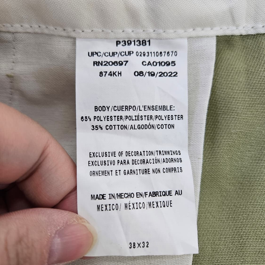 [38×32] 디키즈 874 오리지널핏 워크 팬츠 0102YH1 상품이미지4