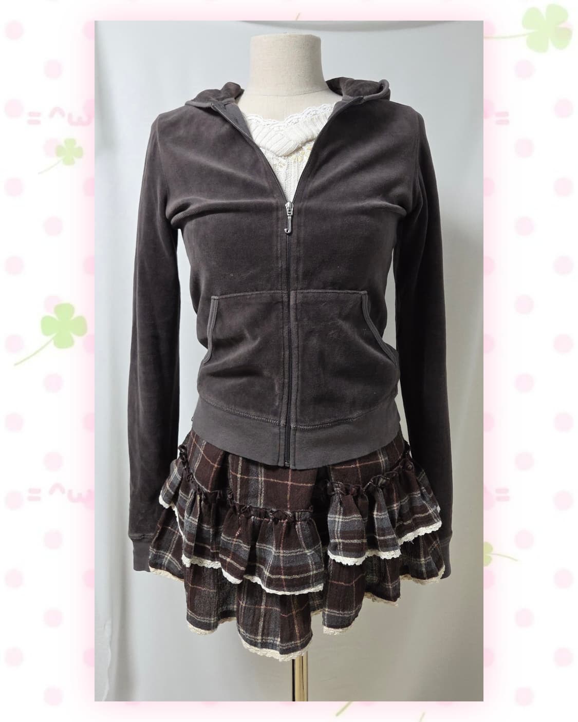 쥬시꾸뛰르 벨벳 후드집업 상품이미지5