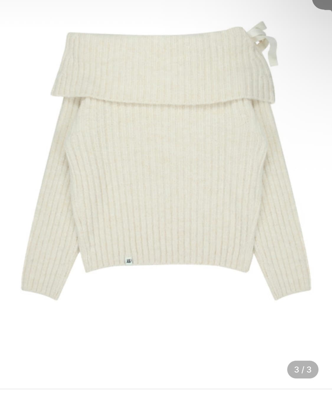 어윗 오프숄더 니트 아이보리 상품이미지3