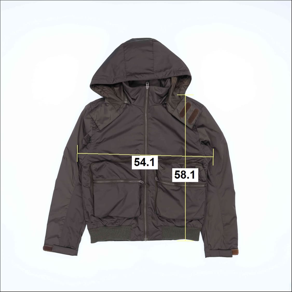 [실측혹인] 코오롱스포츠 후드 자켓(카키와진회색사이) 1208J1 상품이미지7