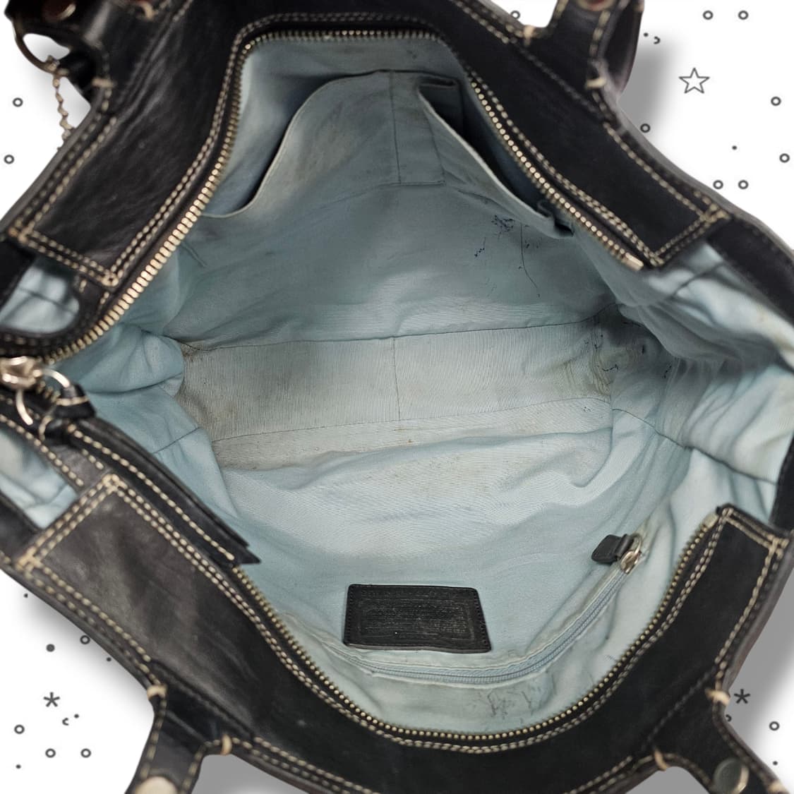 COACH 코치 햄튼 라구나 블랙 레더 토트백 상품이미지7