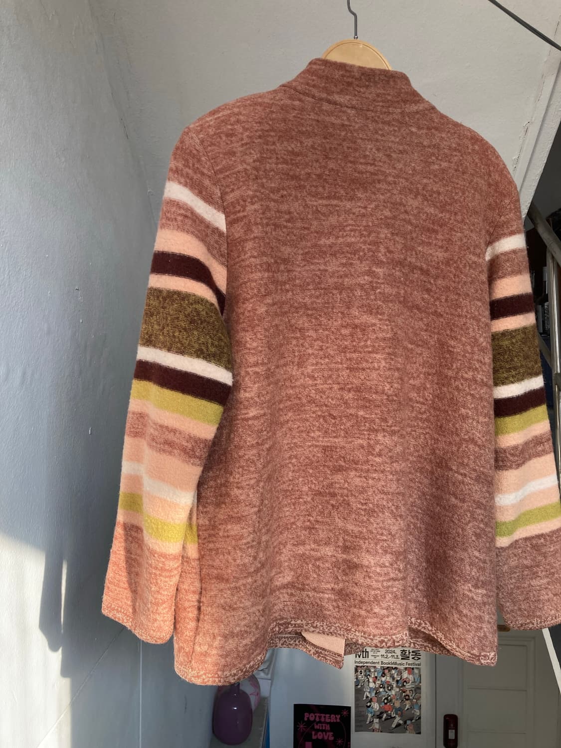 브릭 스트라이프 울 도톰 자켓 상품이미지7