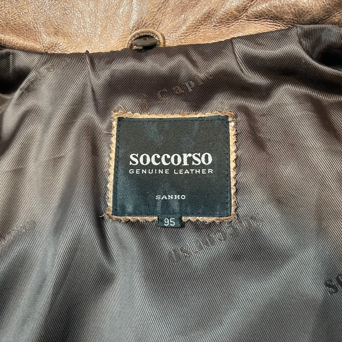 L) SOCCORSO 소가죽 무스탕 레더 자켓 상품이미지7