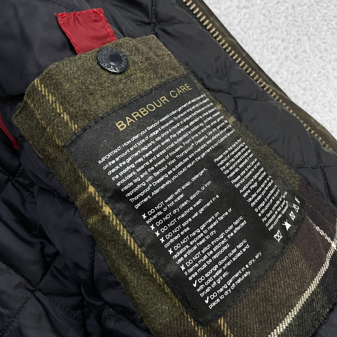 바버 Barbour digby 퀄티드 왁스 자켓 다크네이비 상품이미지7