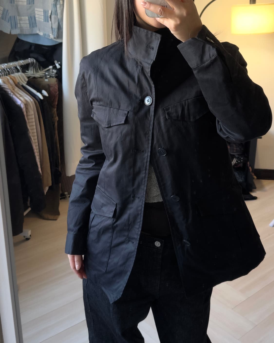[COMME CA ISM] black cotton field jacket 상품이미지8
