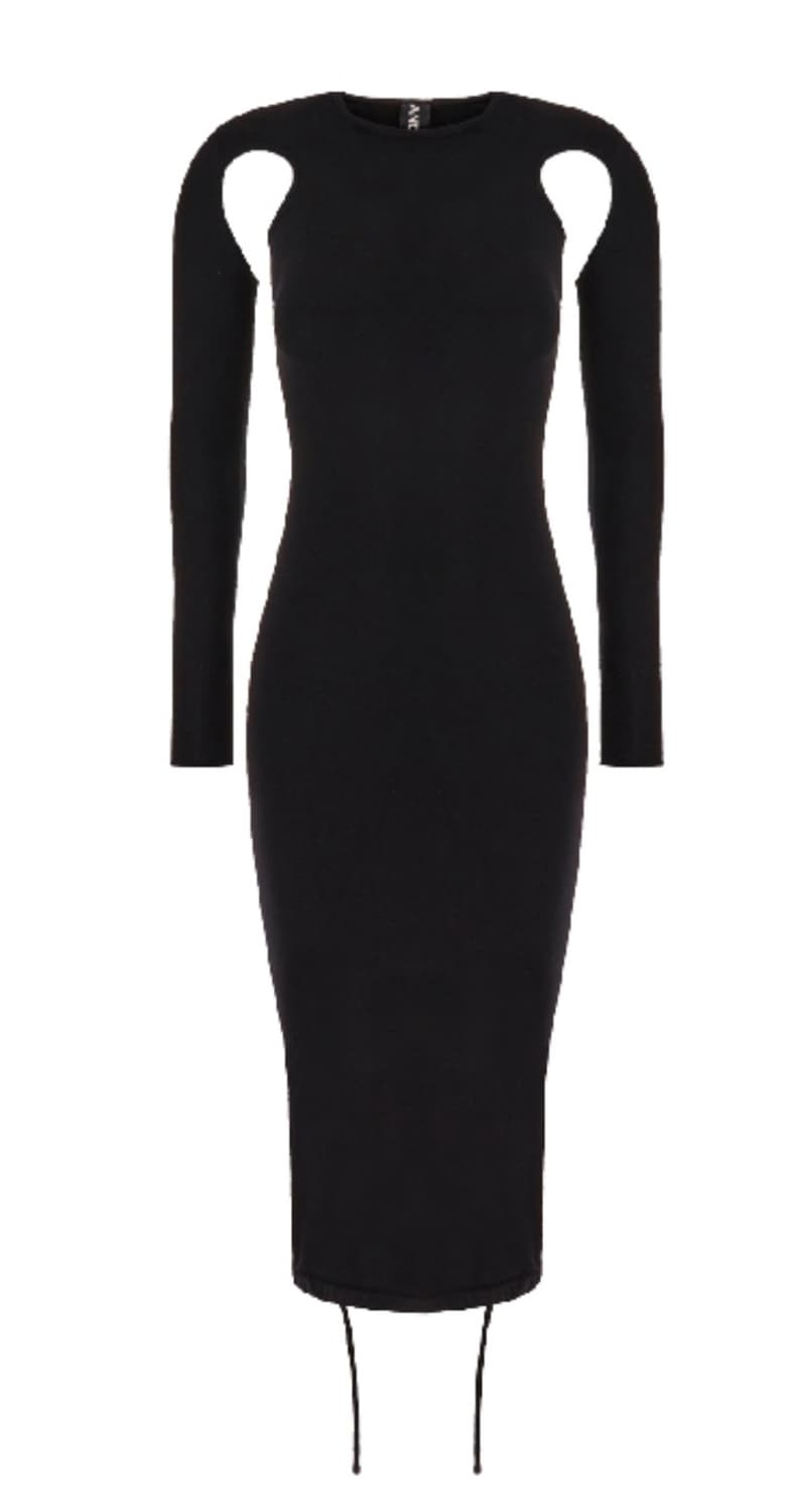 Andreaadamo 컷아웃디테일 스트레치 원피스 블랙 상품이미지3