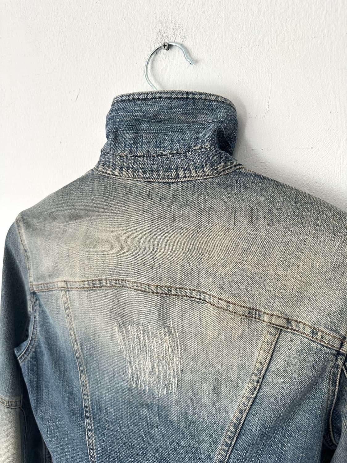 카발리 2000s 핑크 카모 레이어드 데님 자켓 상품이미지6