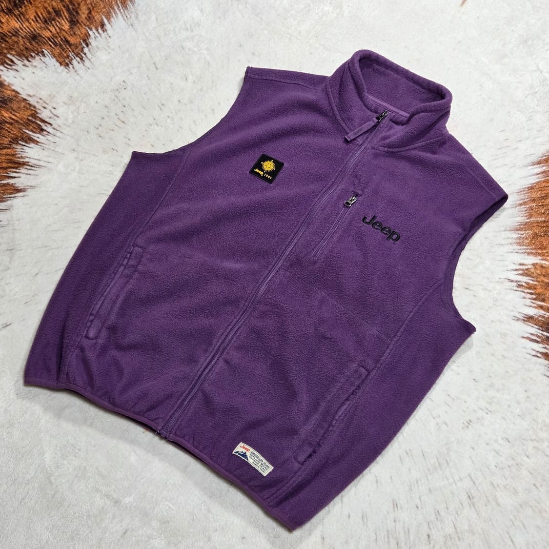 지프 퍼플 후리스 베스트 상품이미지1