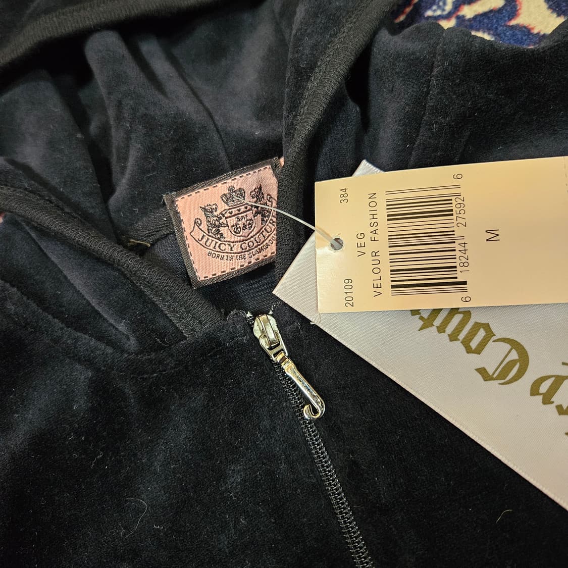 (미사용)쥬시꾸뛰르 y2k 시그니쳐 후드집업 M size 상품이미지6