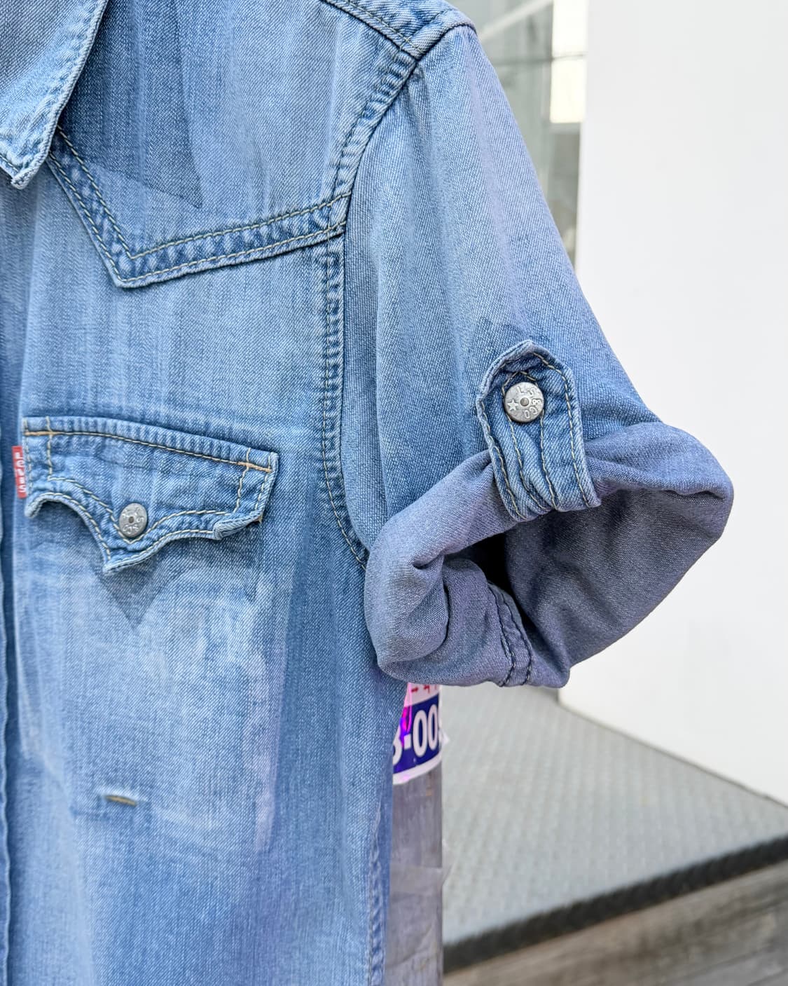 Levis JPN type-1 denim short sleeve 셔츠  상품이미지5