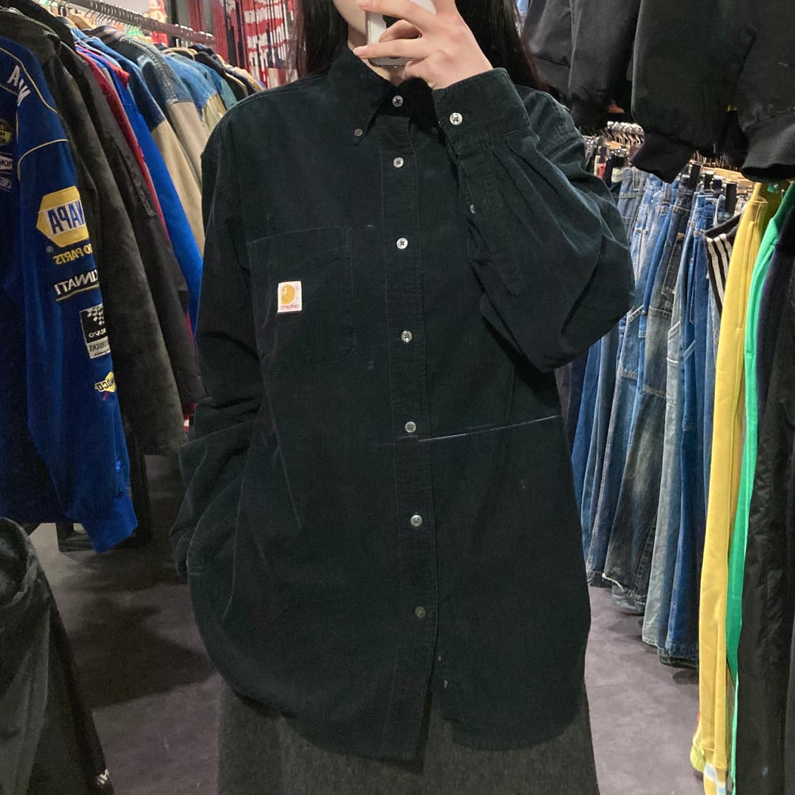 [IM] 칼하트 코듀로이 긴팔셔츠 딥그린 상품이미지2