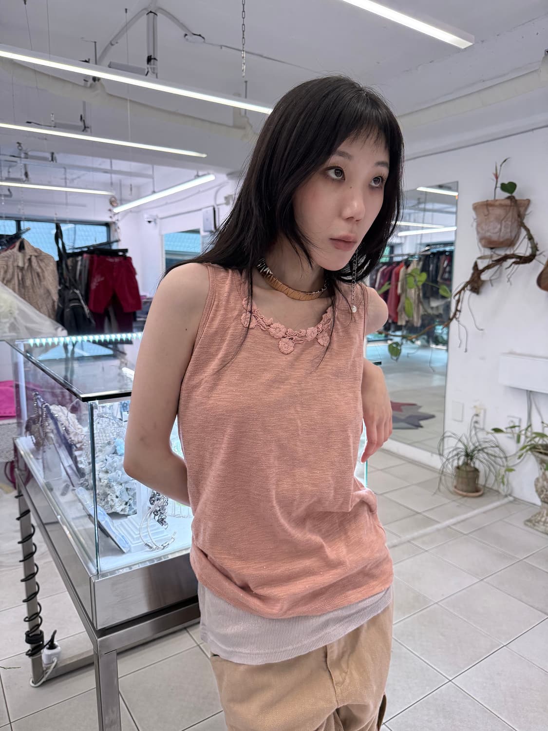 gold dots tank top 상품이미지3
