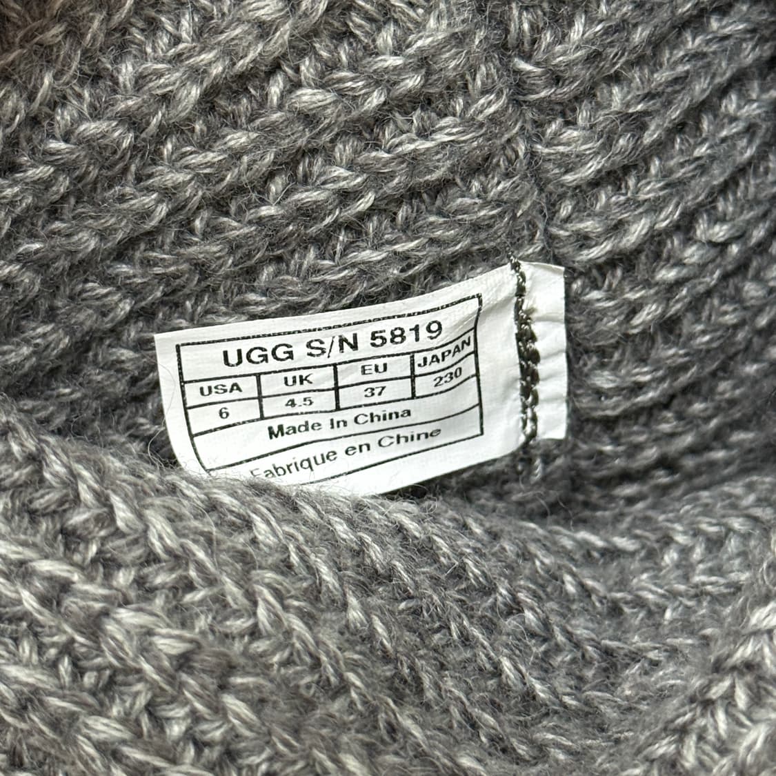 어그 카디 니트부츠 그레이 230 상품이미지8