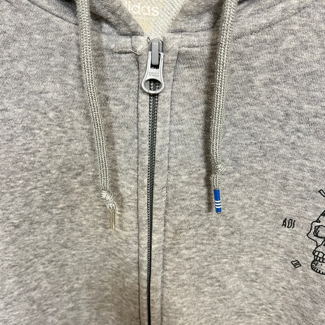 (2XL 작게나옴) 아디다스 약기모 스컬 프린팅 후드집업 상품이미지4