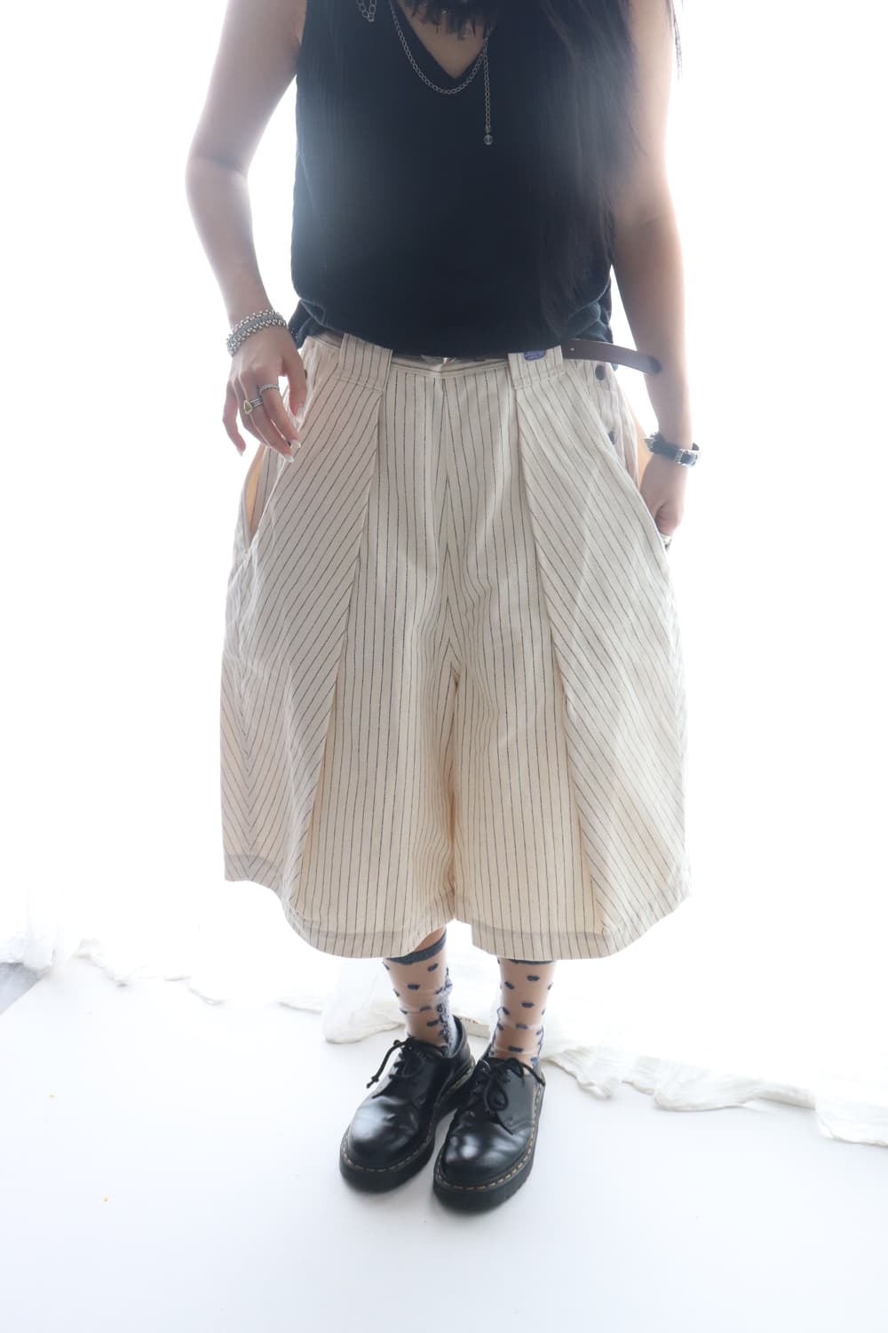 [Kapital] Stripe Tuck Culottes Pants 상품이미지2