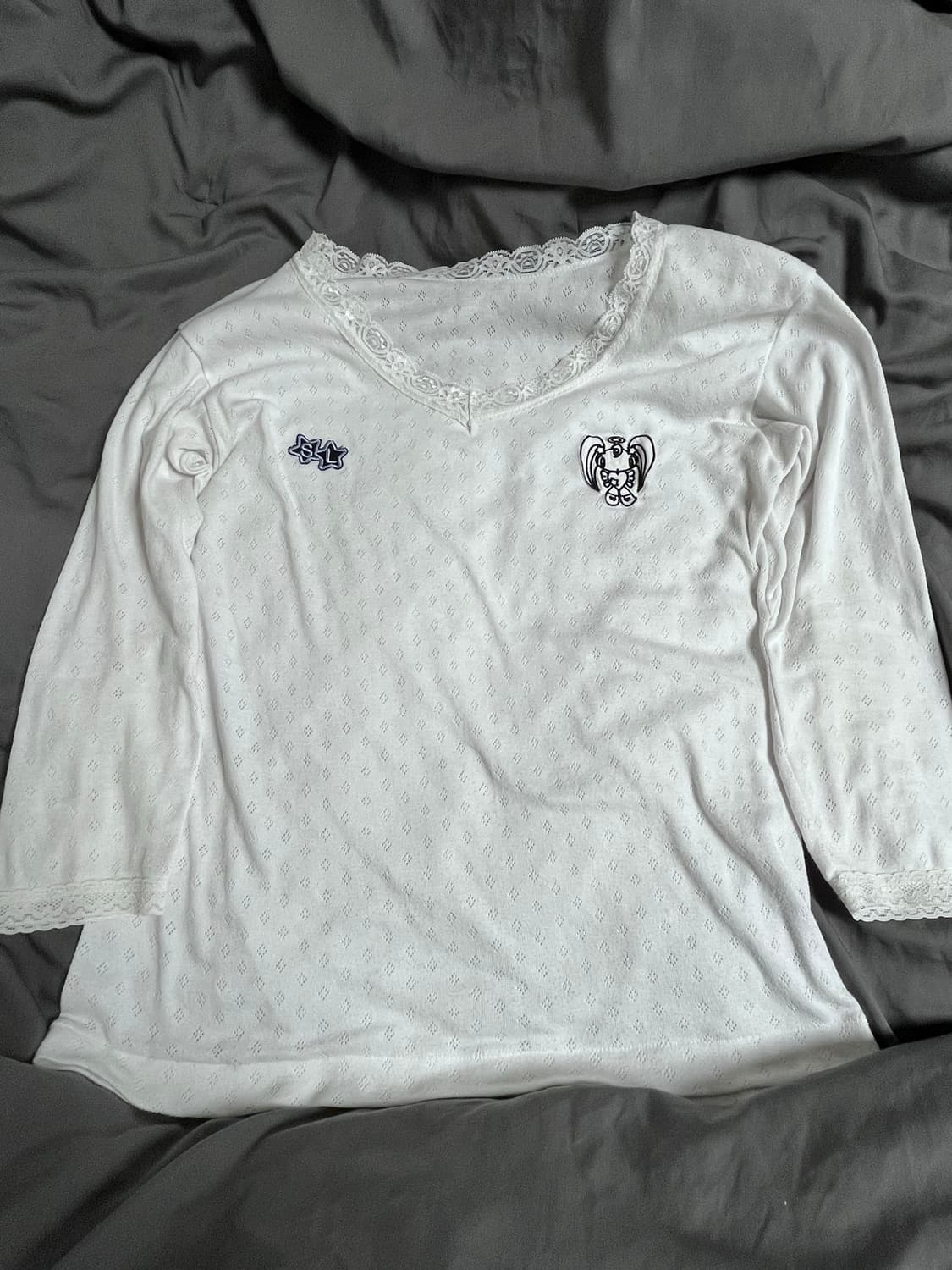 샬롬클럽 퓨로 레이스 티 화이트 상품이미지2