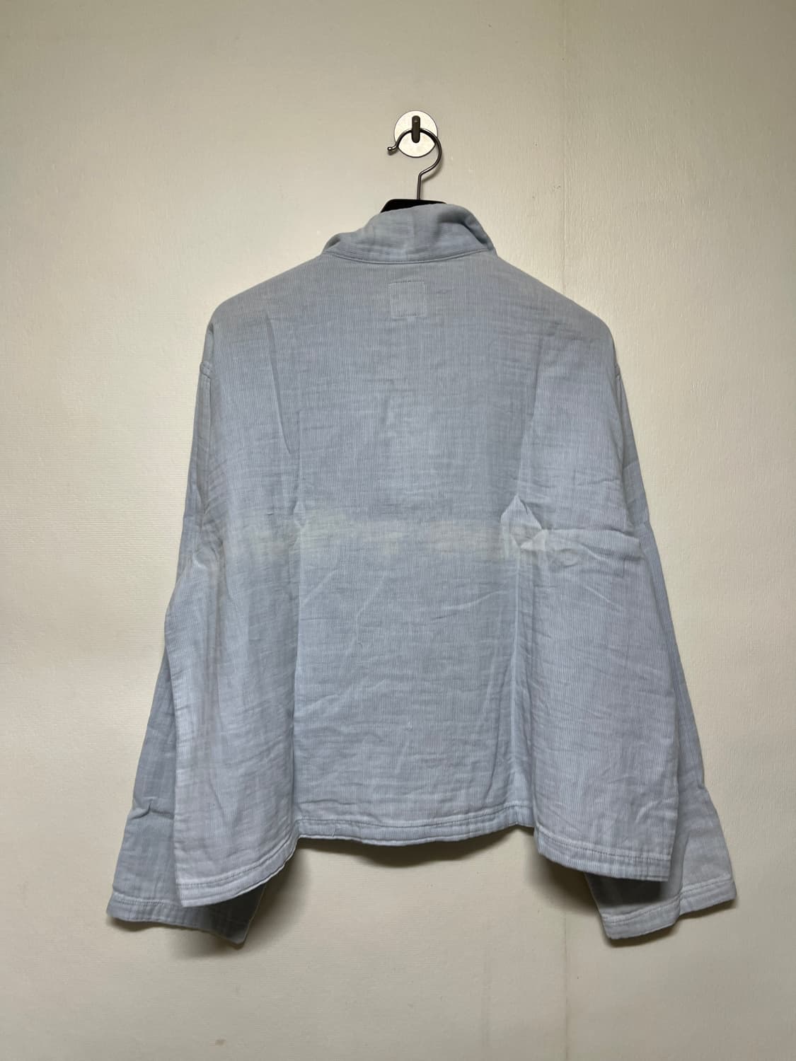 M 자라 지퍼 스트라이프 오버셔츠 집업 하이넥 상품이미지9