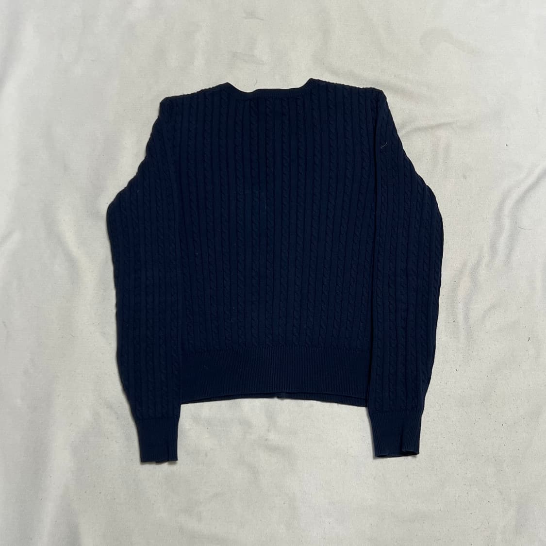 XL 폴로랄프로렌 화이트 포니 네이비 케이블 가디건 상품이미지3