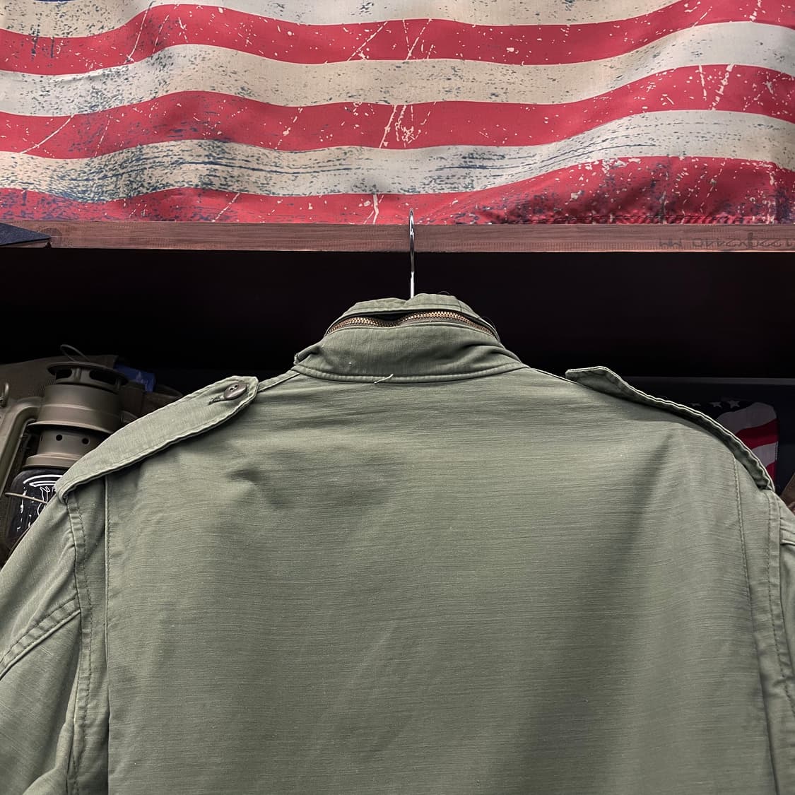 70s M65 필드 자켓 미군 오리지널 밀리터리 황동 지퍼 야상 상품이미지4