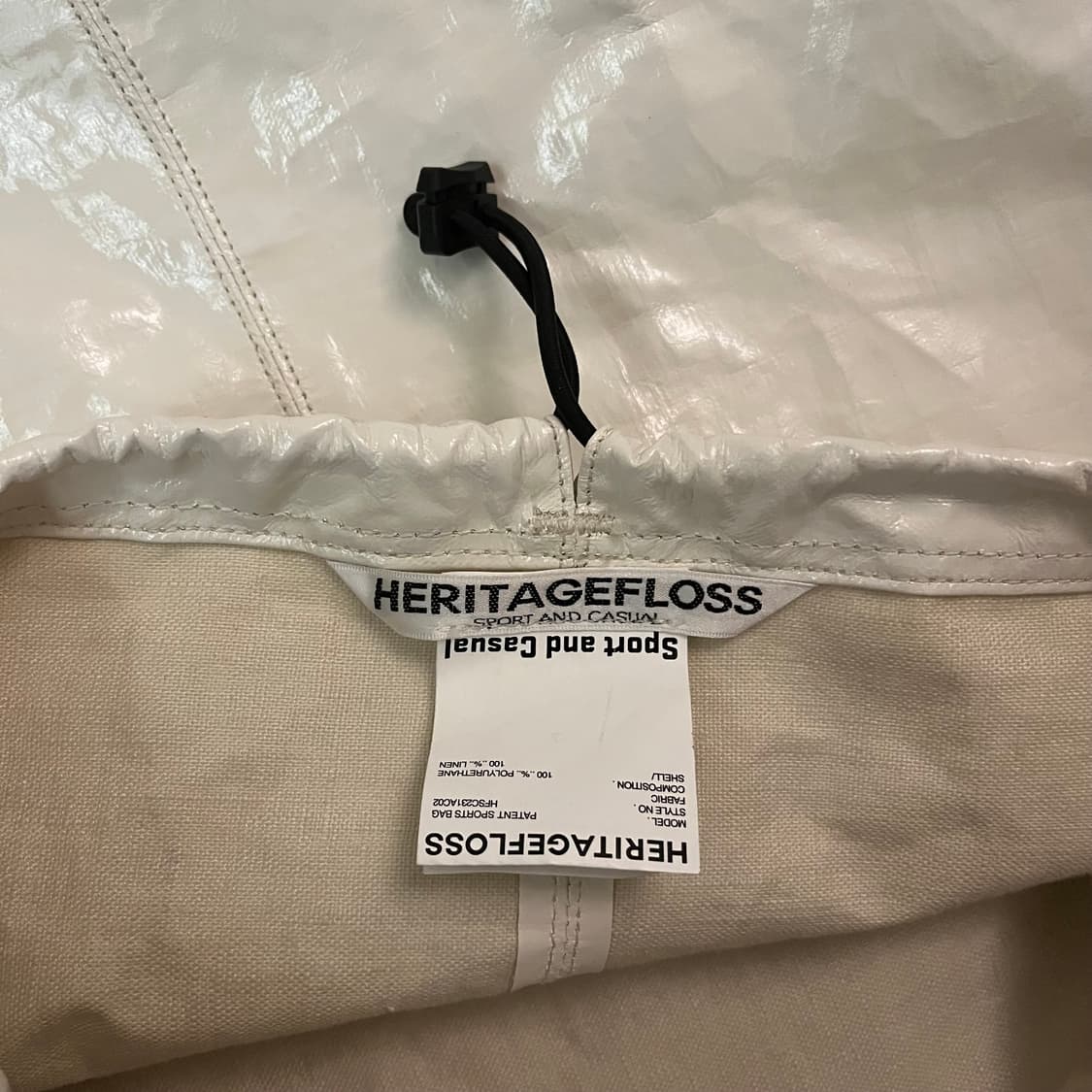 헤리티지플로스 페이던트 스포츠백 흰색 상품이미지5