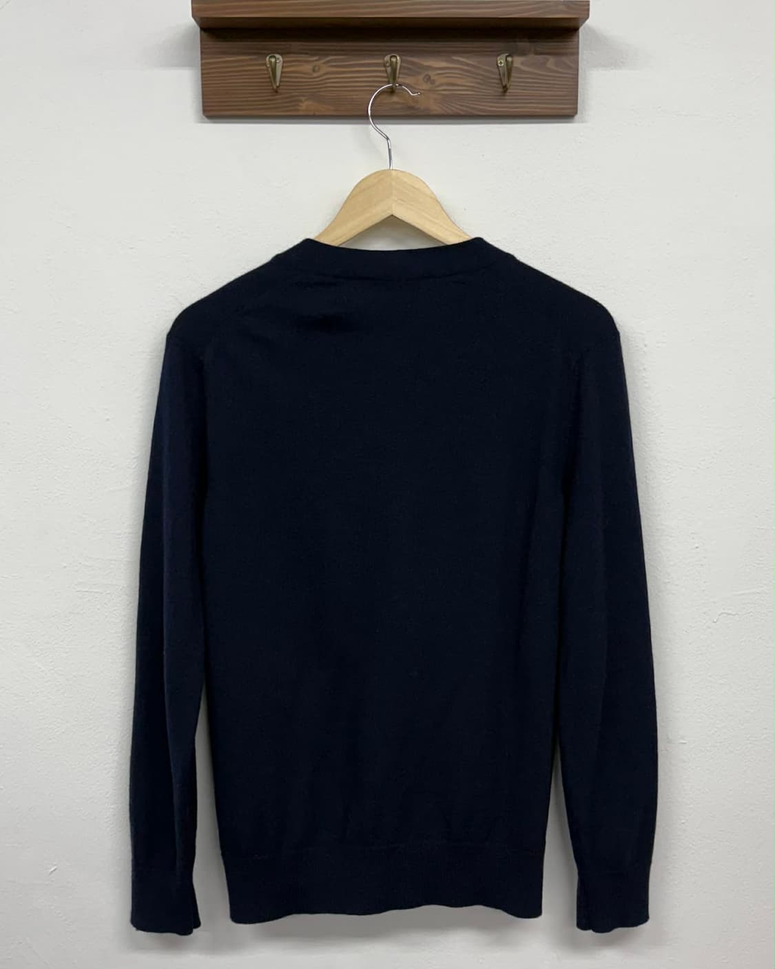 [L] 메종키츠네 트라이컬러 폭스 네이비 울 니트 가디건 상품이미지2