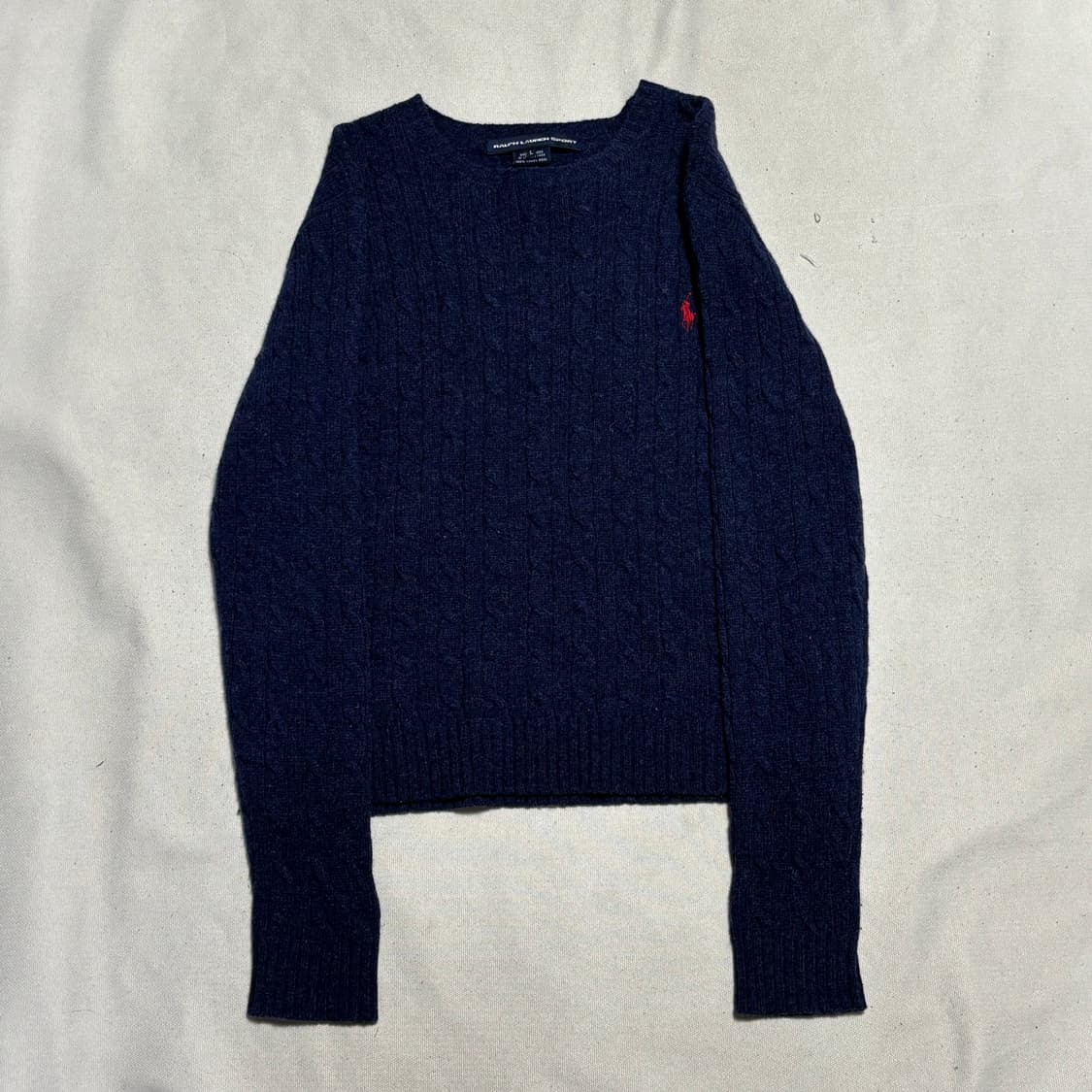 L 여성용 폴로랄프로렌 네이비 케이블 램스울 니트  상품이미지2