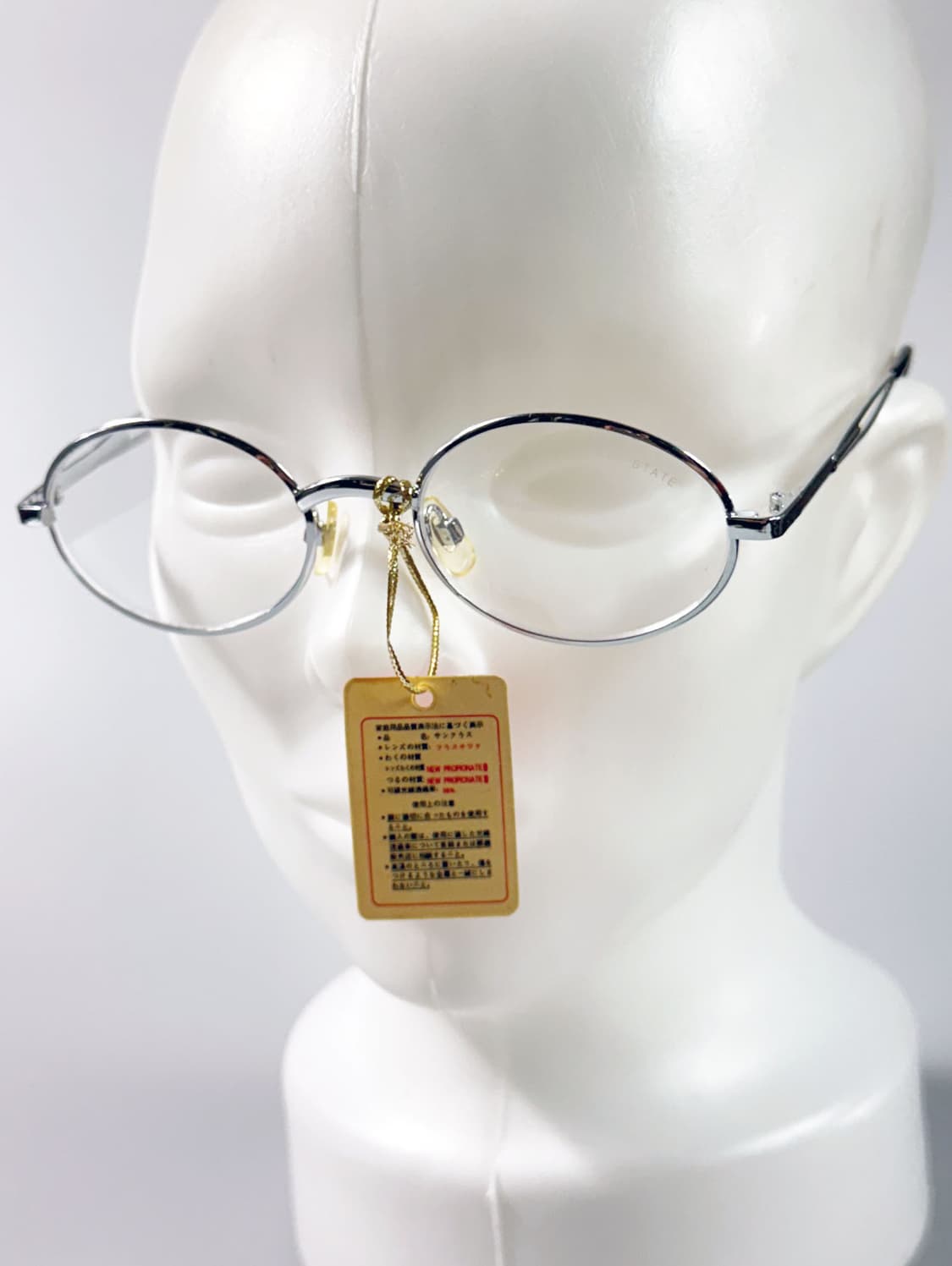 90s 일본제 STATE 실버크롬 오벌 메탈 빈티지  안경 상품이미지8
