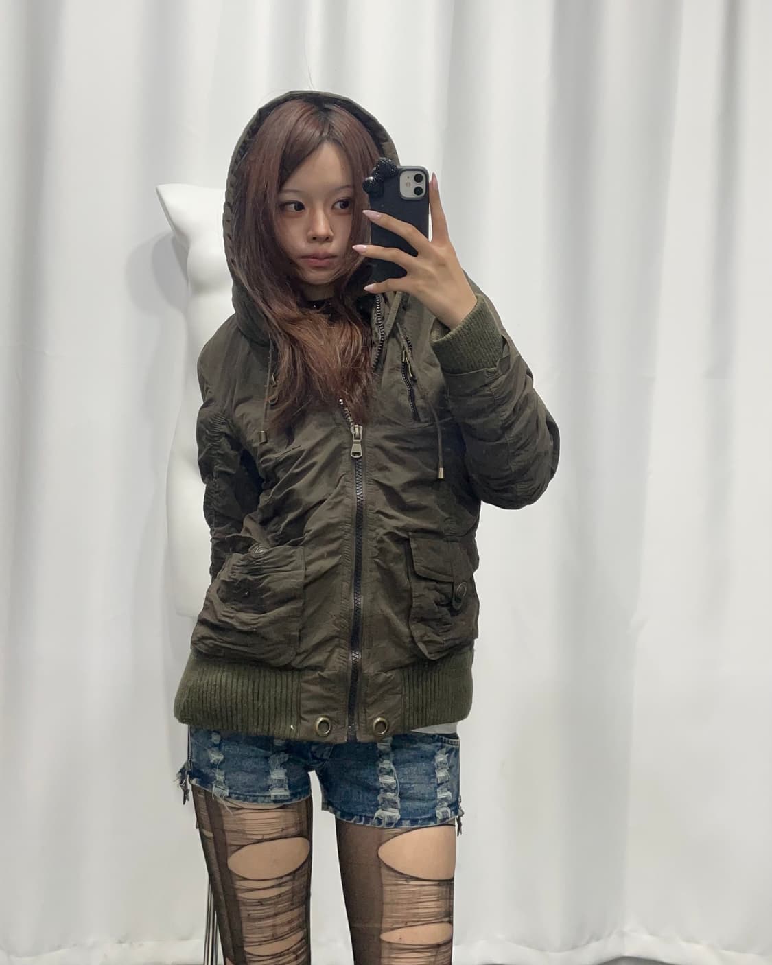 🎸카키 셔링 패딩🎸 상품이미지2