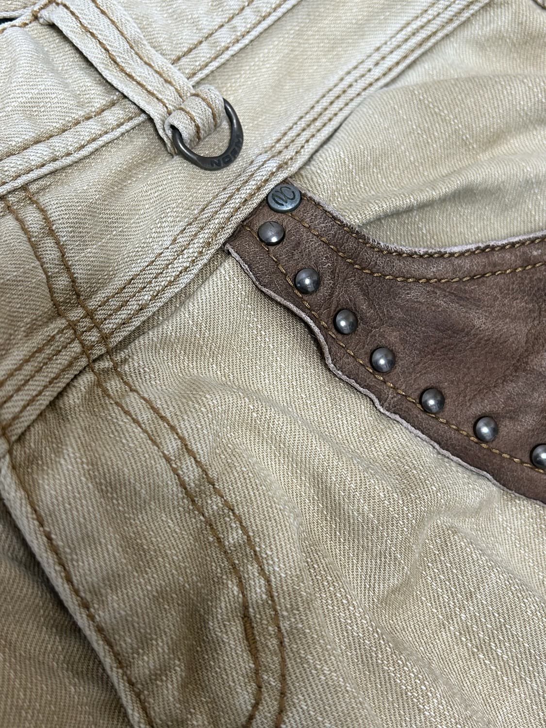 니콜 클럽 포맨 베이지 웨스터 카우보이 데님팬츠 상품이미지4