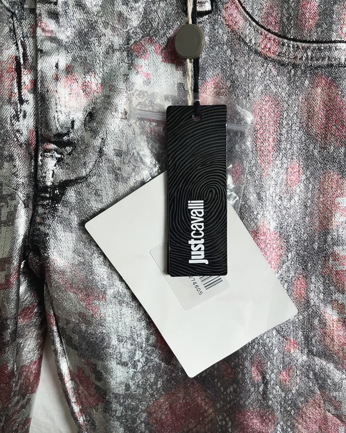deadstock* 저스트카발리 메탈릭 파이톤 코팅진 상품이미지3