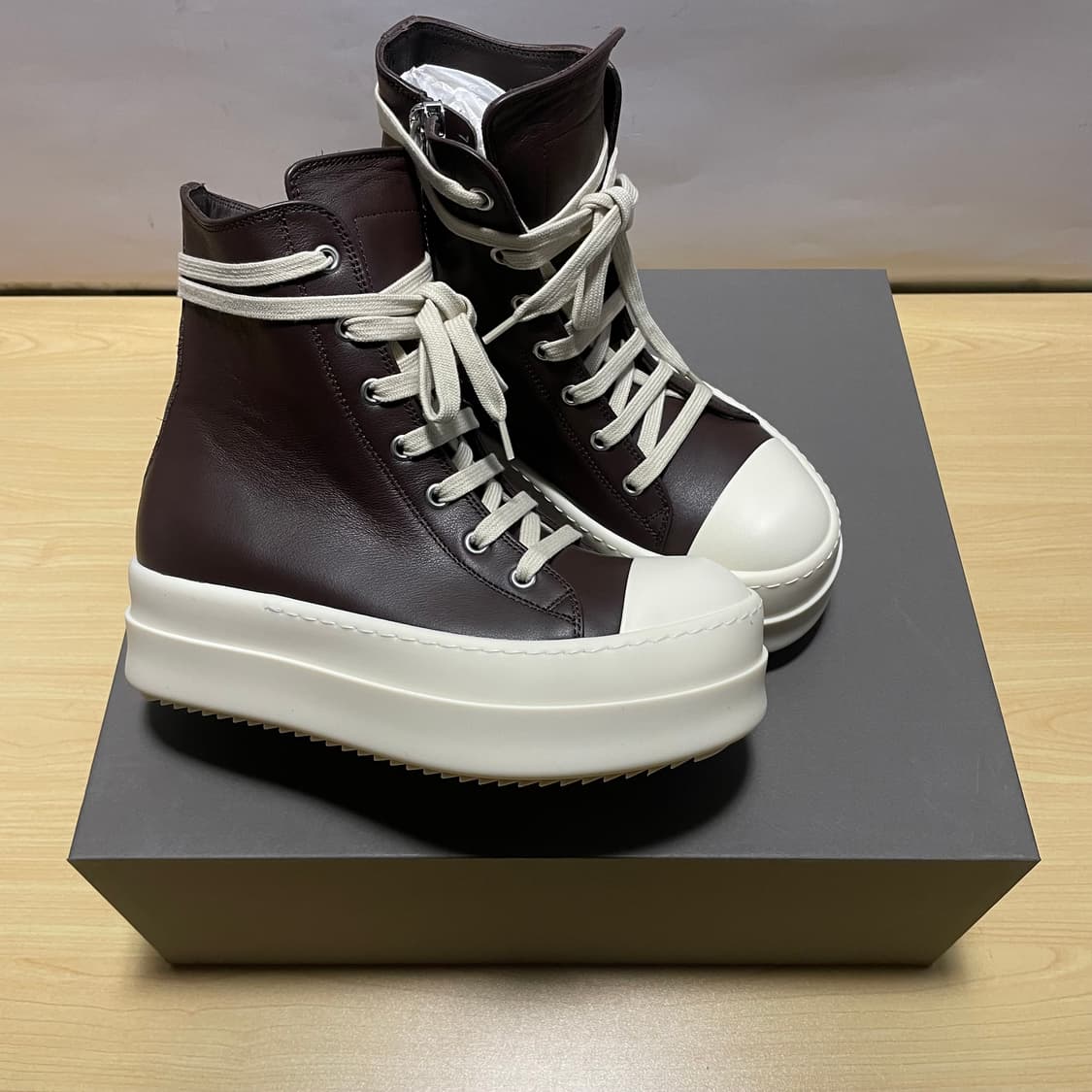 [36] 릭오웬스 메가범퍼 라몬즈 하이 브라운 밀크 상품이미지2