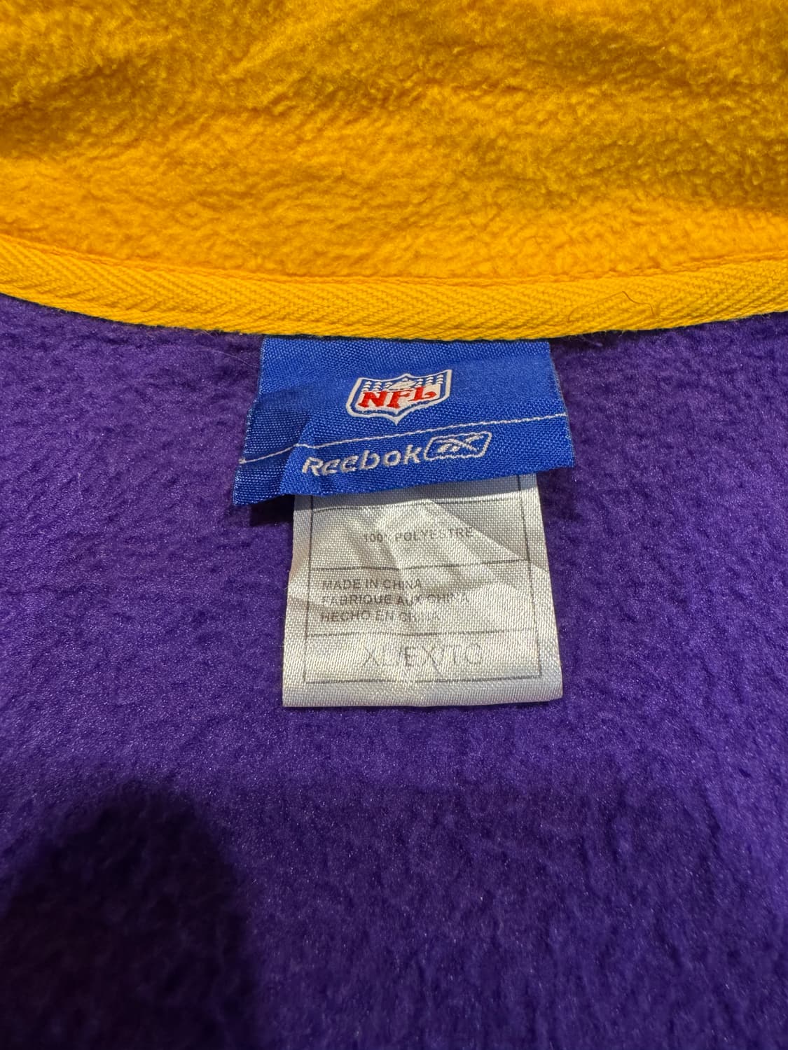 NFL 미네소타 바이킹스 리복 플리스 집업 상품이미지4