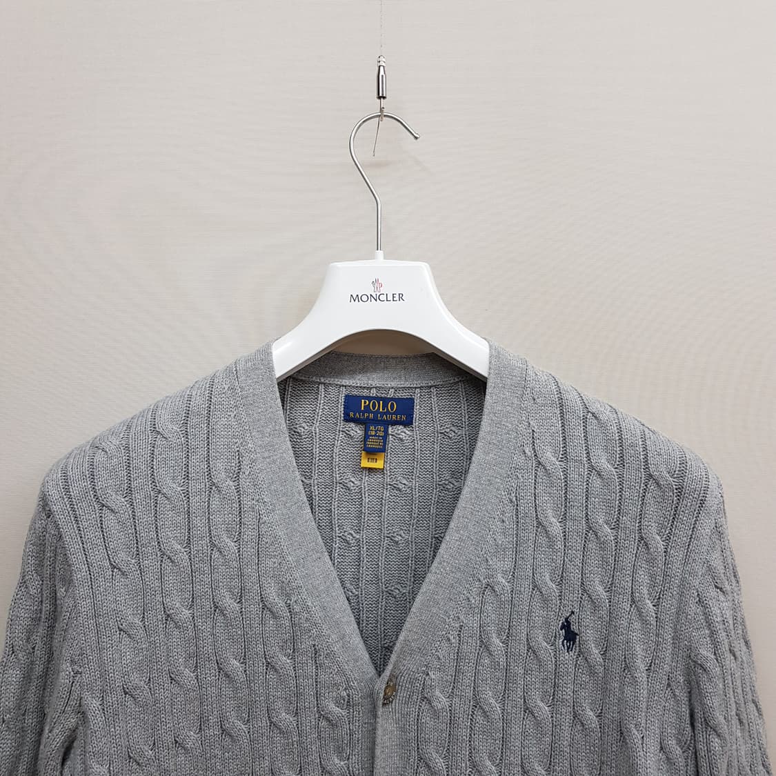 폴로 랄프로렌  케이블 코튼 브이넥 가디건 보이즈 XL사이즈 상품이미지2