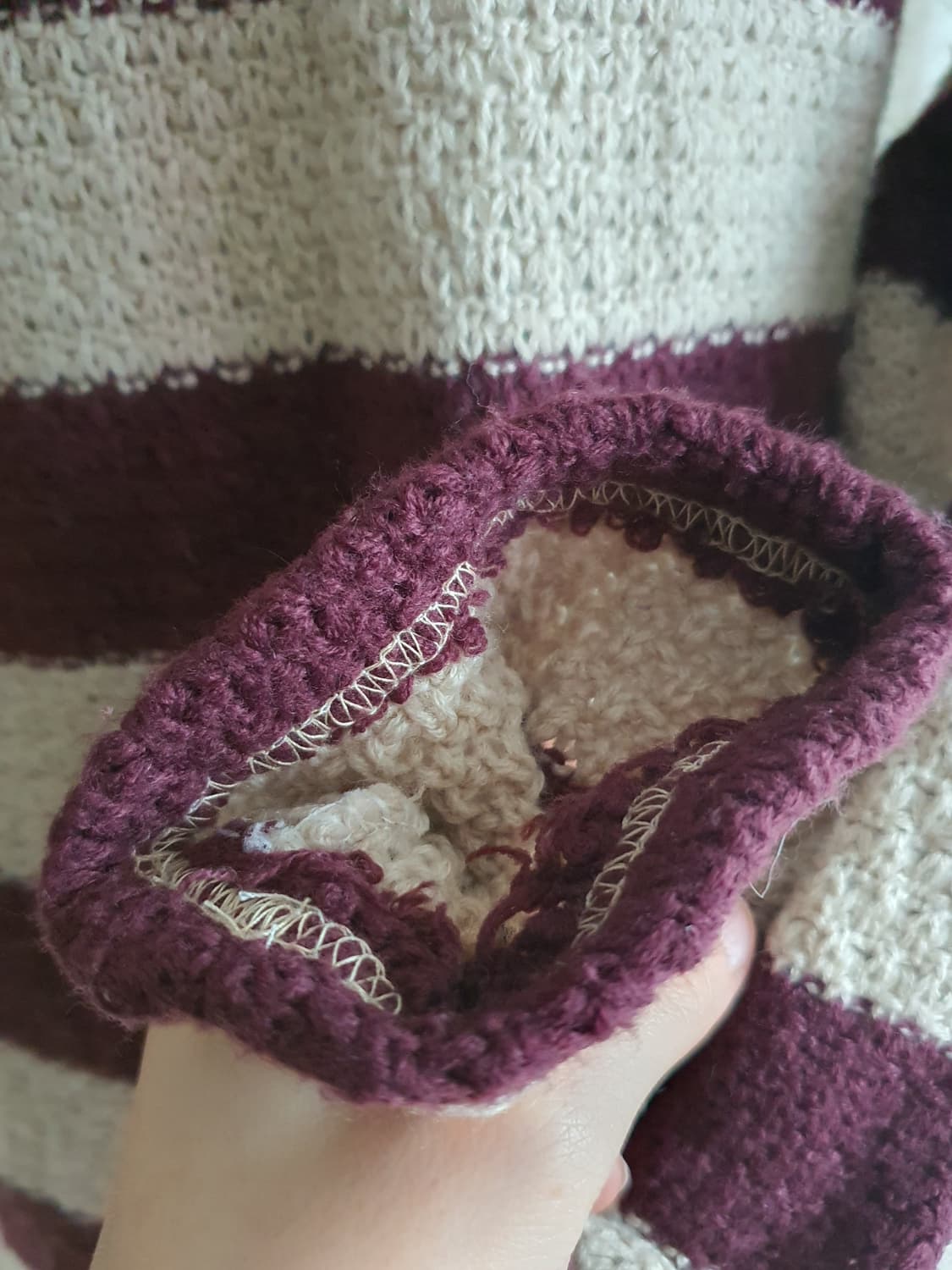 [모리걸] 줄무늬 니트 티셔츠 / 스트라이프 니트 탑 상품이미지4