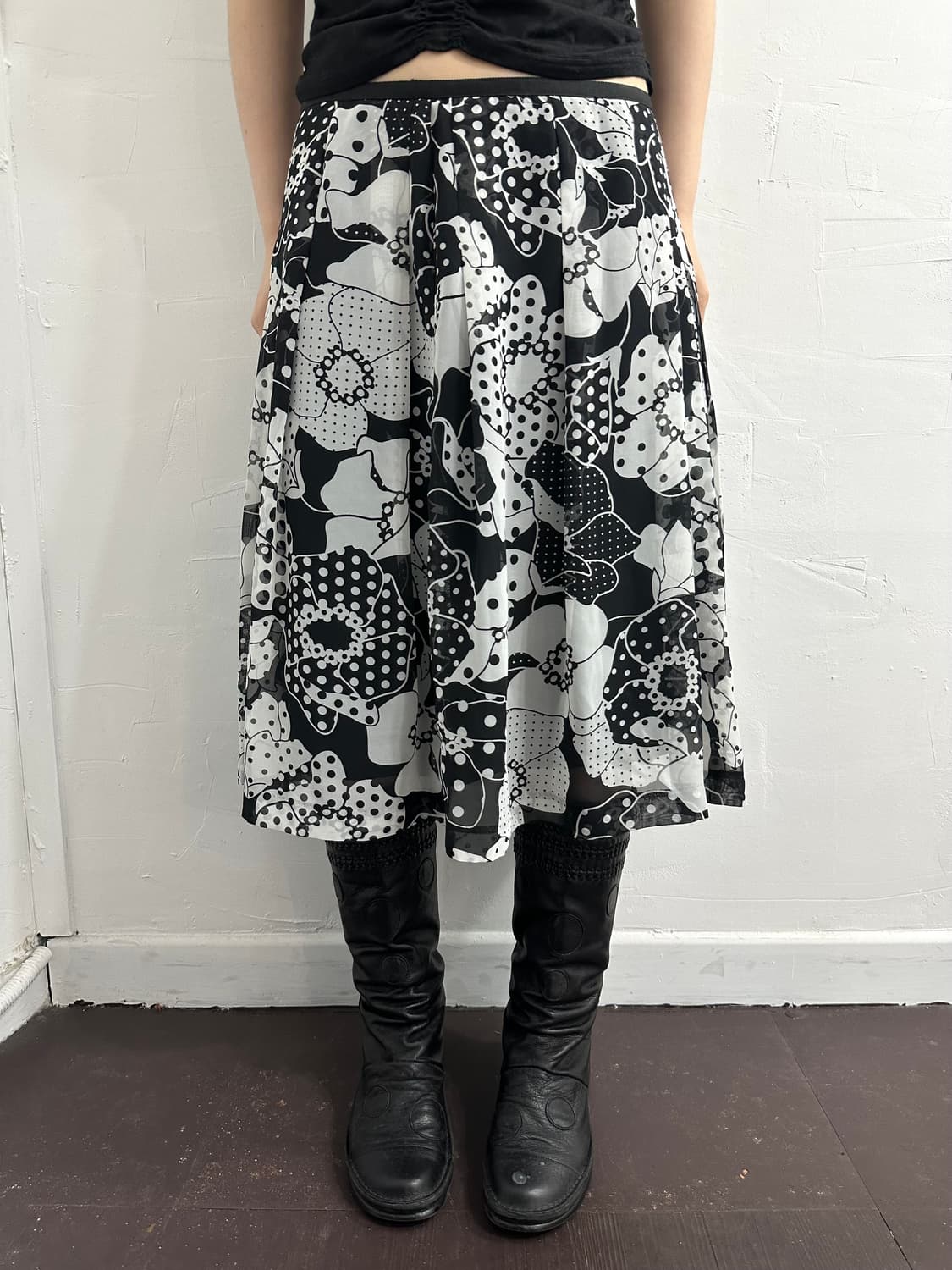 pdi oriental dot midi skirt 상품이미지1