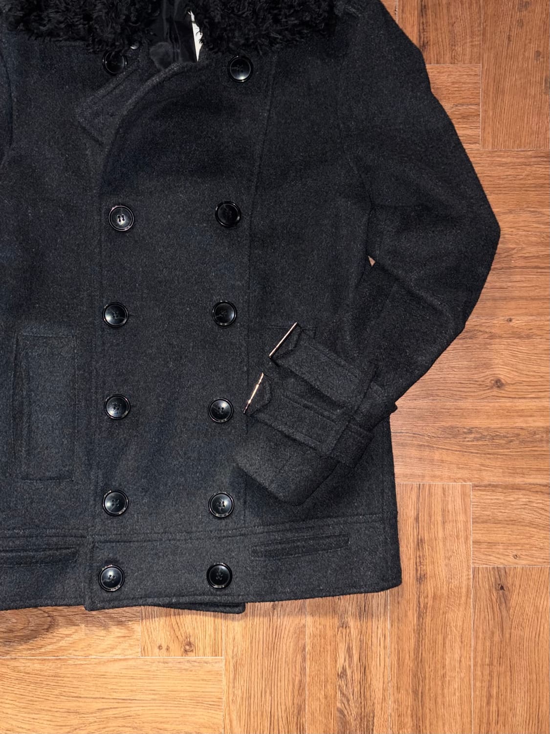 빈티지 퍼 카라 더블코트 상품이미지7