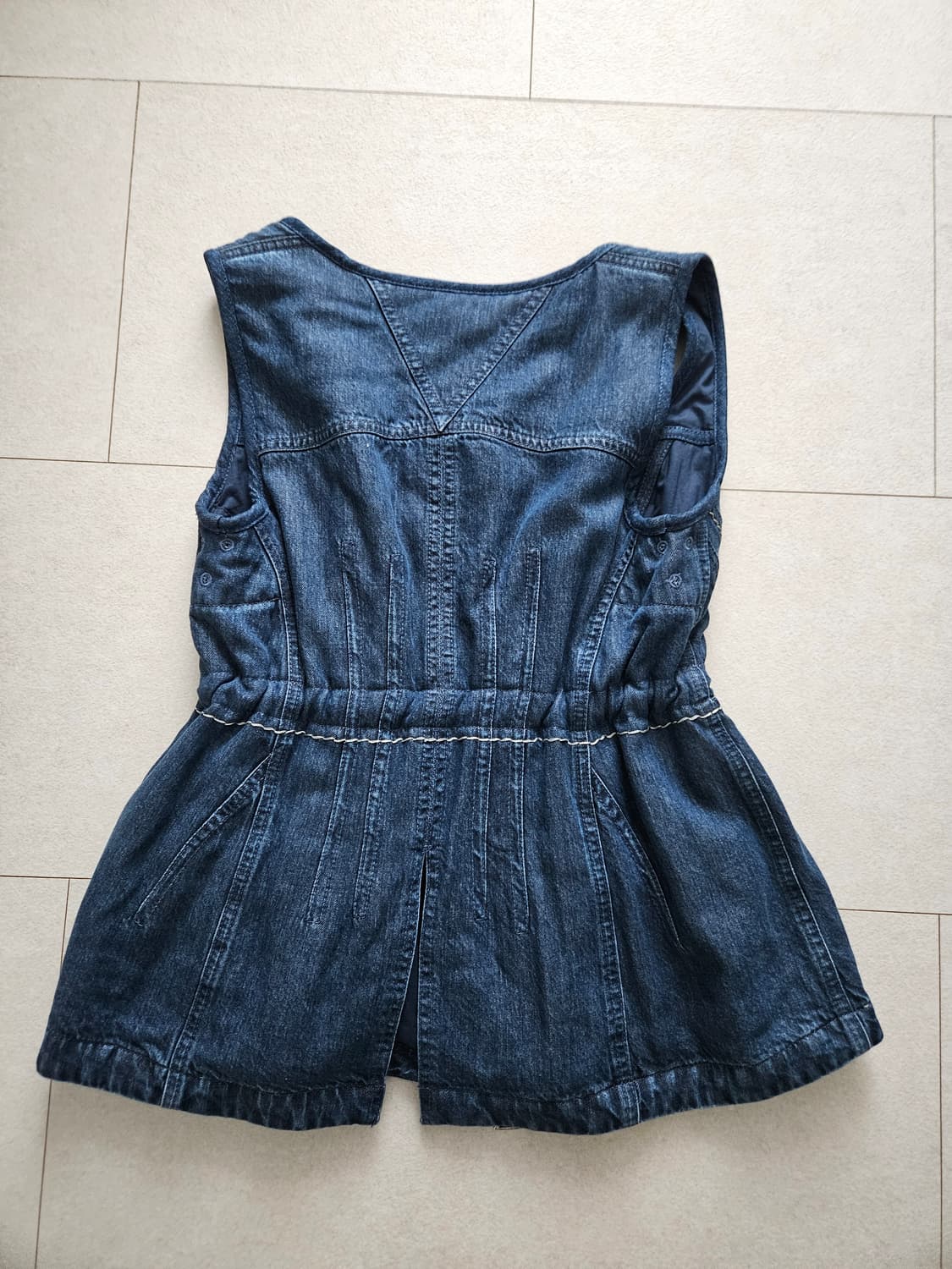 보테가베네타 데님 민소매 블라우스 34 상품이미지3