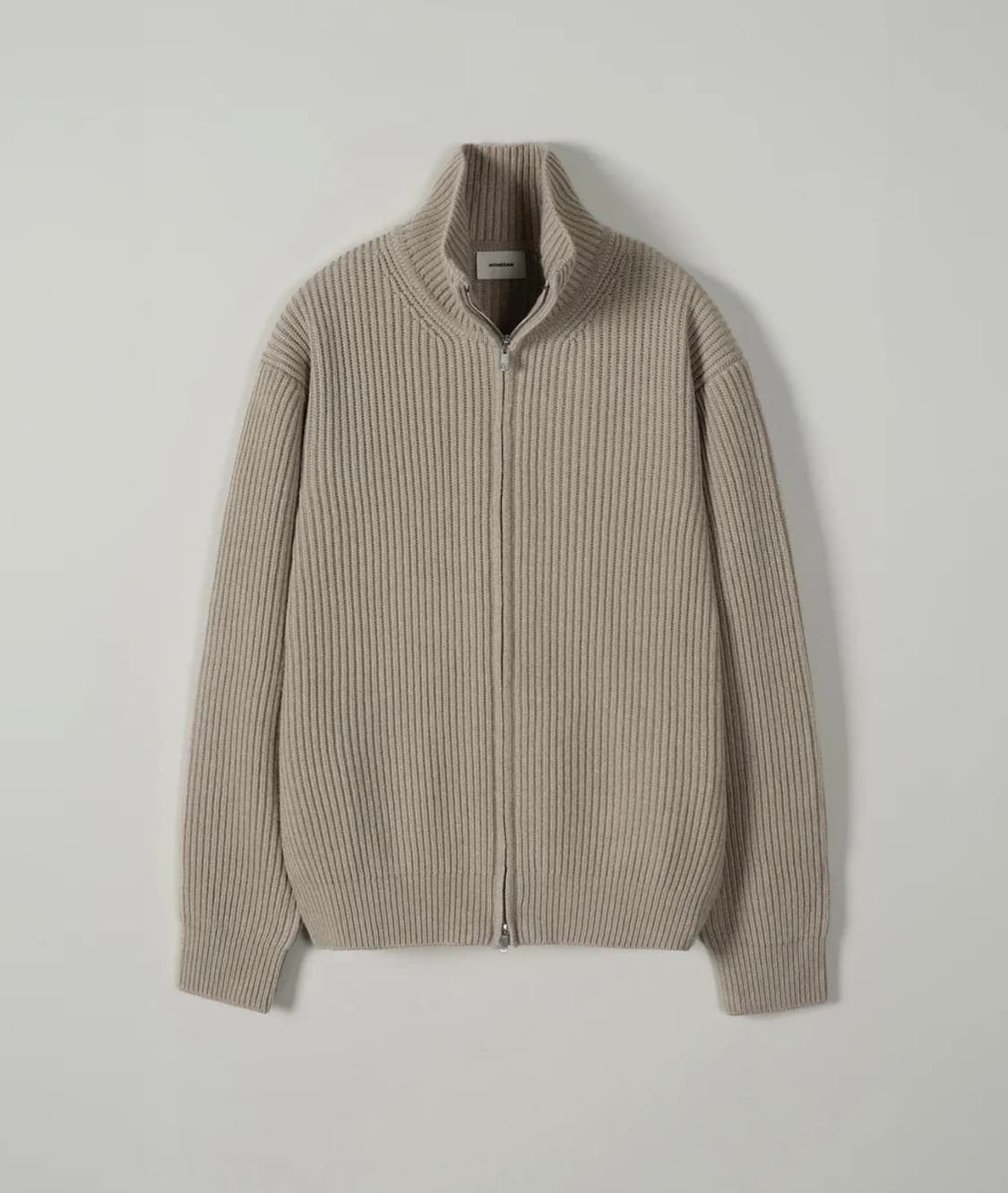 (3) 인더로우 로이 풀집업 니트 베이지멜란지 상품이미지1