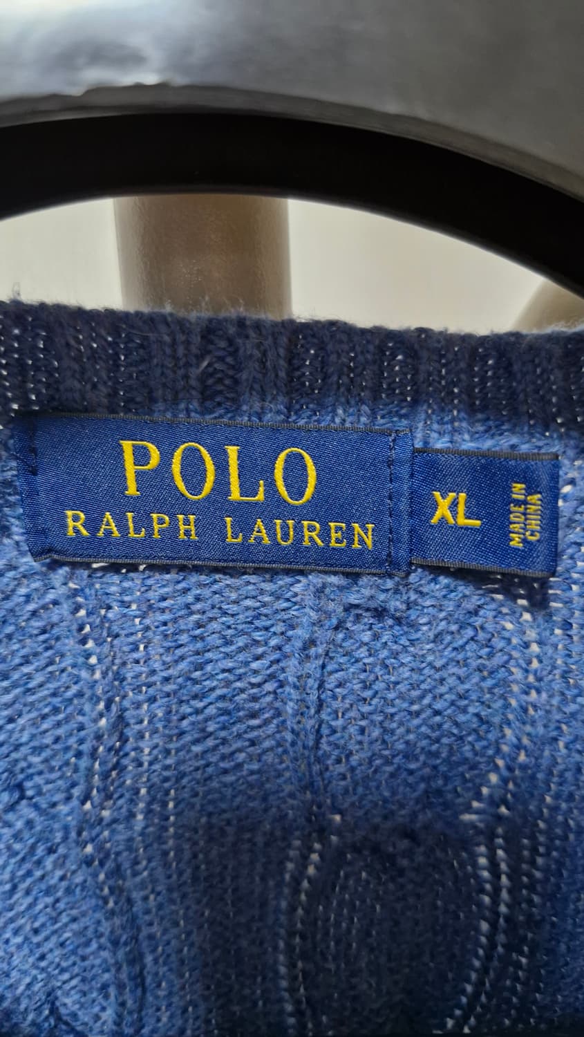 폴로 랄프로렌 케이블 니트 블루 XL 105-110 상품이미지4