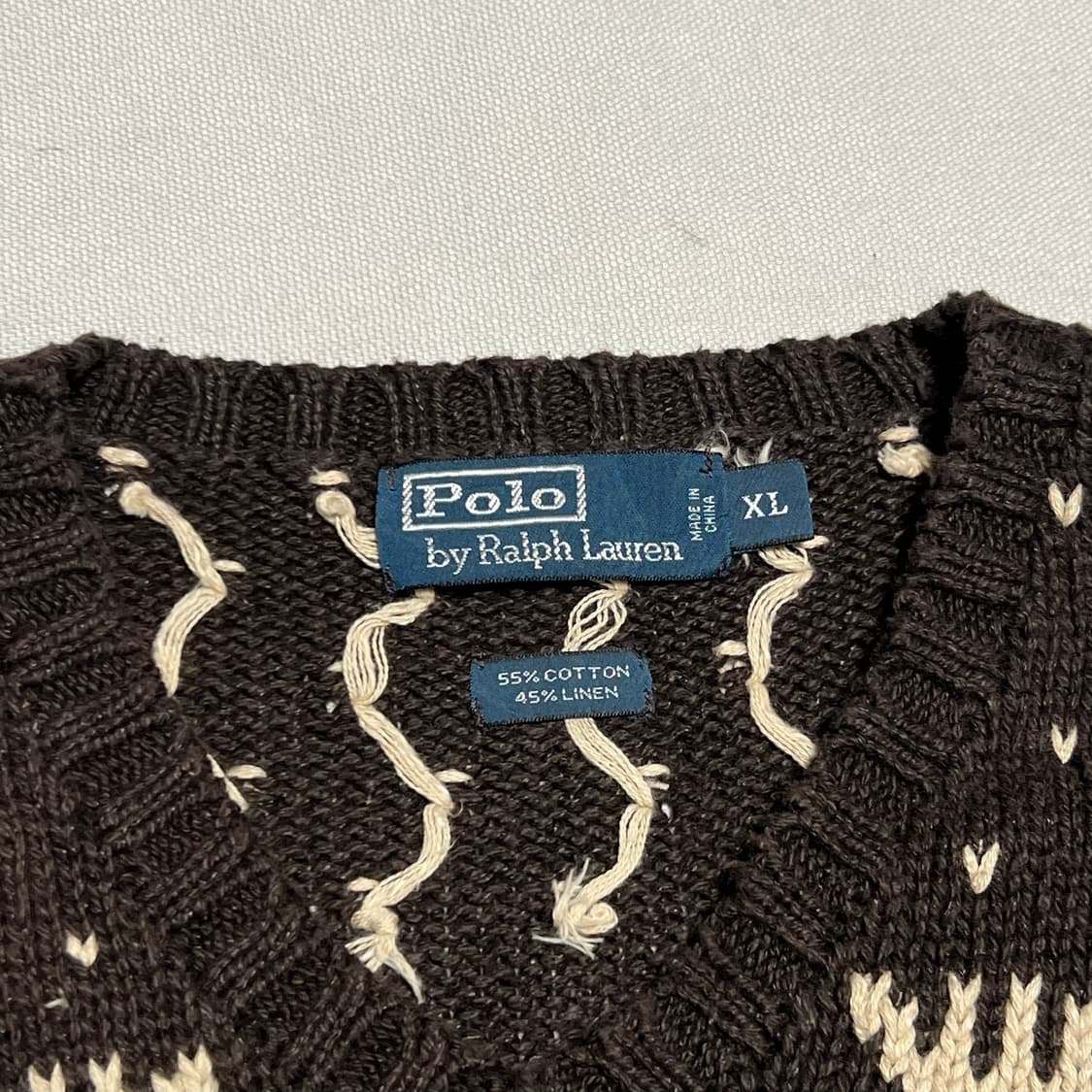 XL 폴로랄프로렌 노르딕 패턴 코튼 린넨 니트 상품이미지4