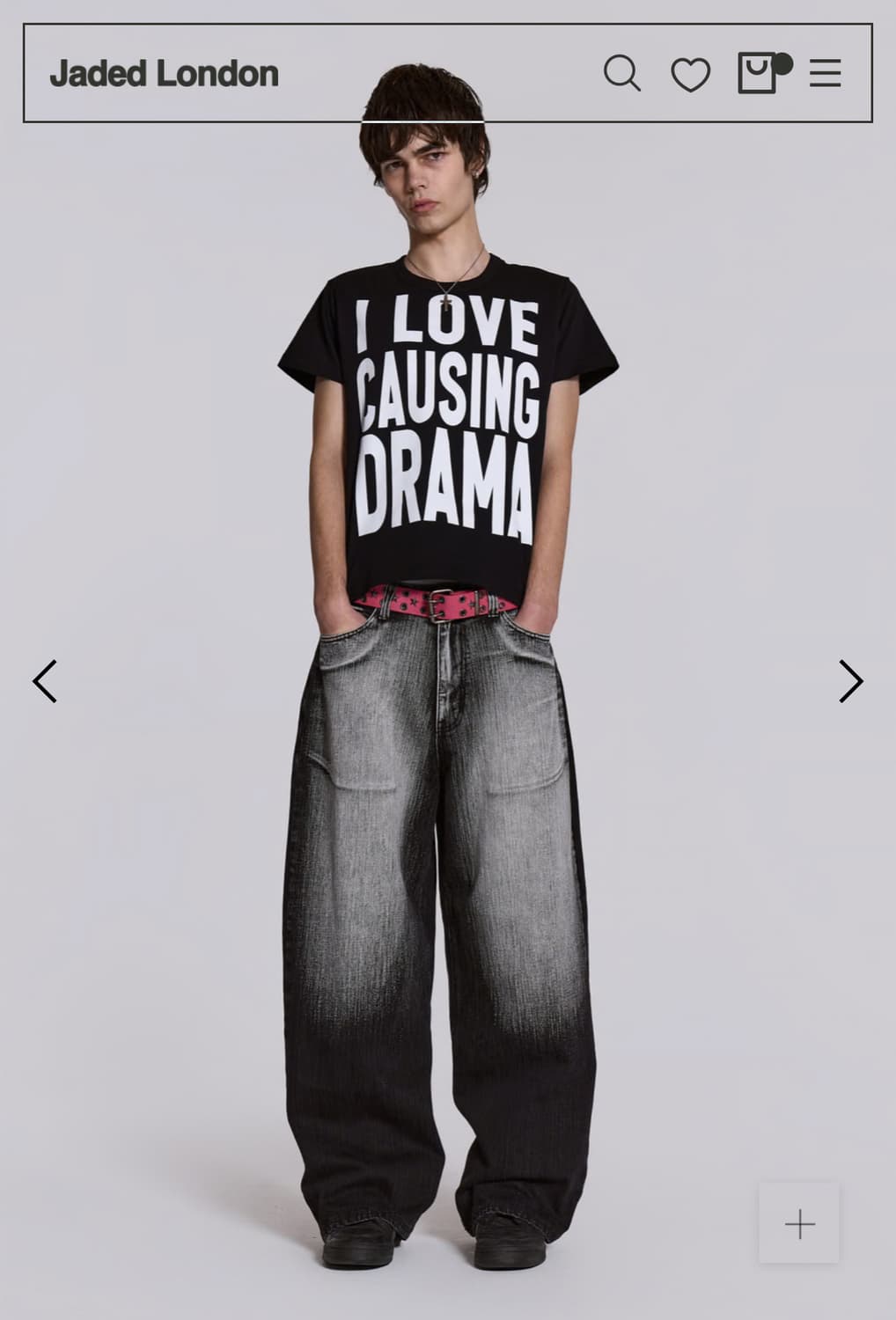 Jaded london DRAMA SLOGAN TEE 상품이미지2