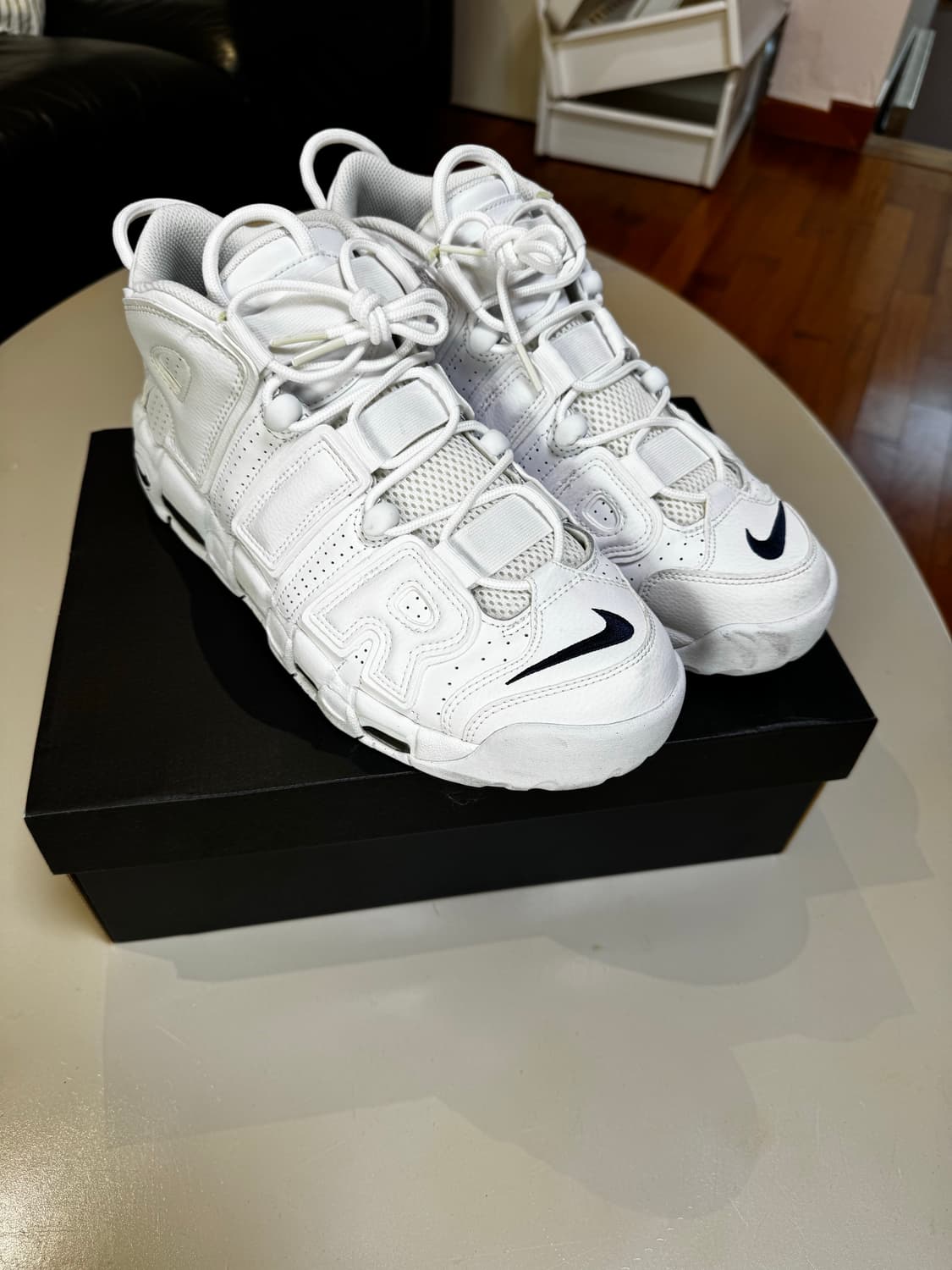 정품 나이키 에어 모어 업템포 흰흰네이비 280 새상품 쿨거시 30 상품이미지2