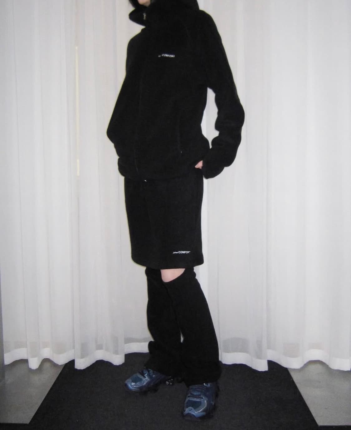 구해요) 지초이 24-006 FLEECE SKIRT PANTS 블랙 상품이미지1