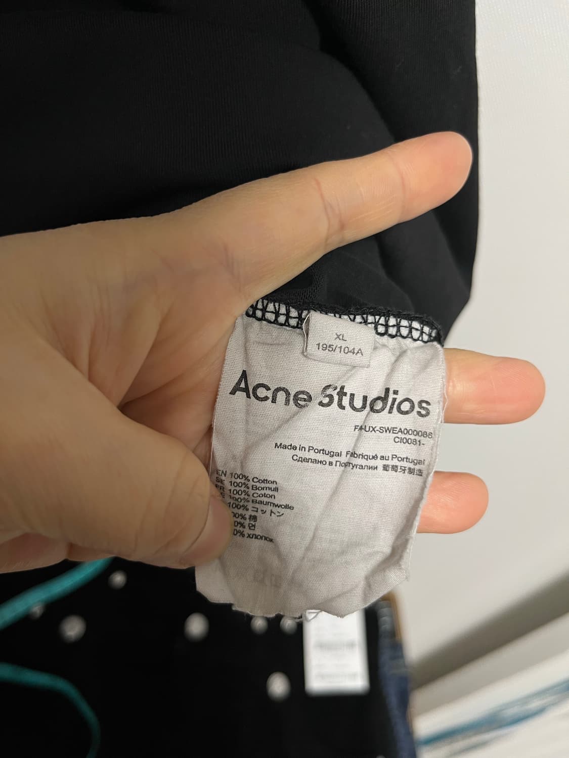 아크네 스튜디오 I Face U 블랙 티셔츠 xl 상품이미지3