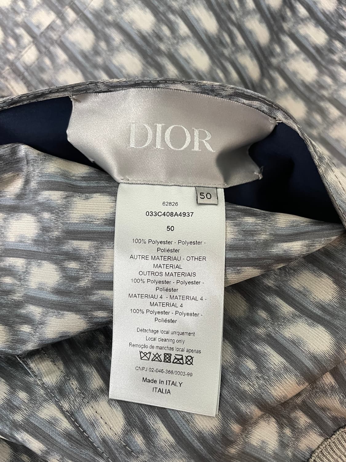 디올 오블리크 리버서블 테크니컬 봄버 블루종 자켓 50 한글택 상품이미지4