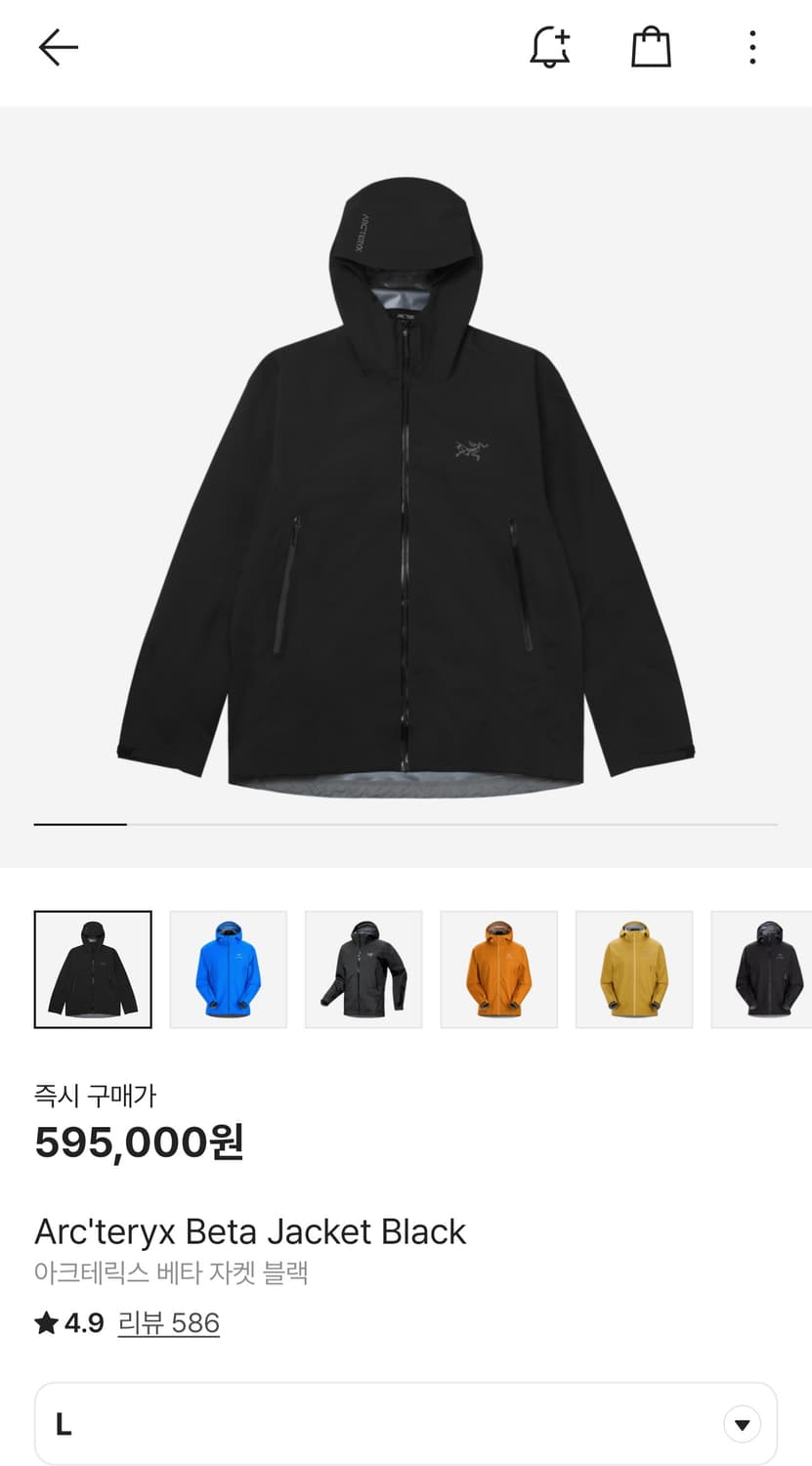 아크테릭스 베타 [L] 상품이미지1