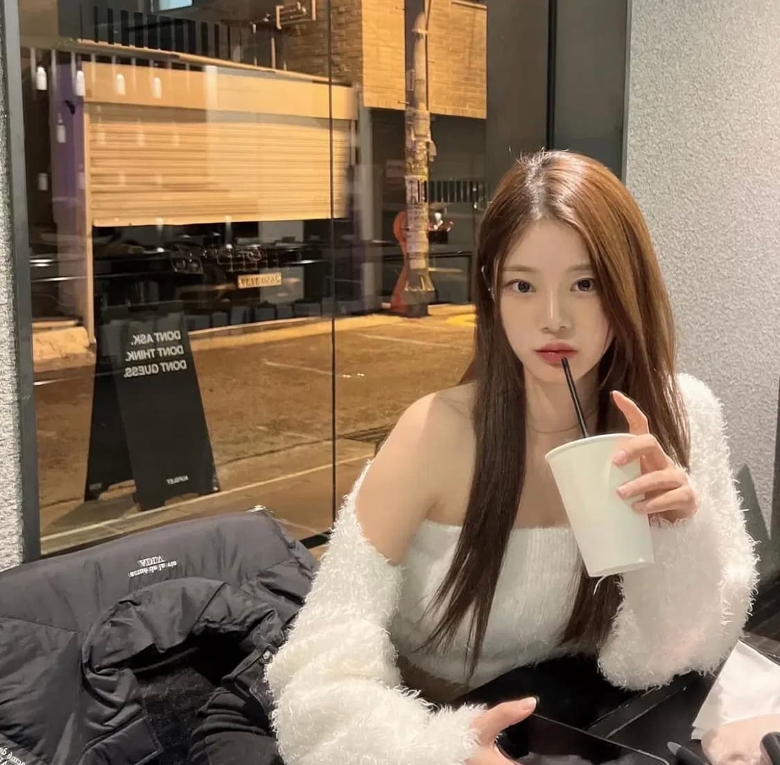 드라이로즈 스노우플레이크 퍼 볼레로 가디건 (화이트) 상품이미지7