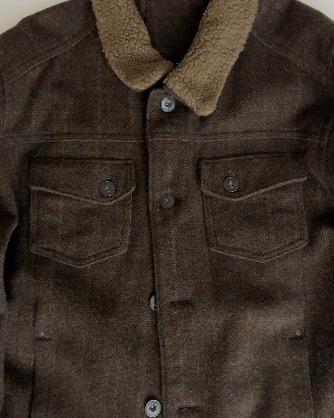 갭 울 체크 트러커 자켓 L 상품이미지3