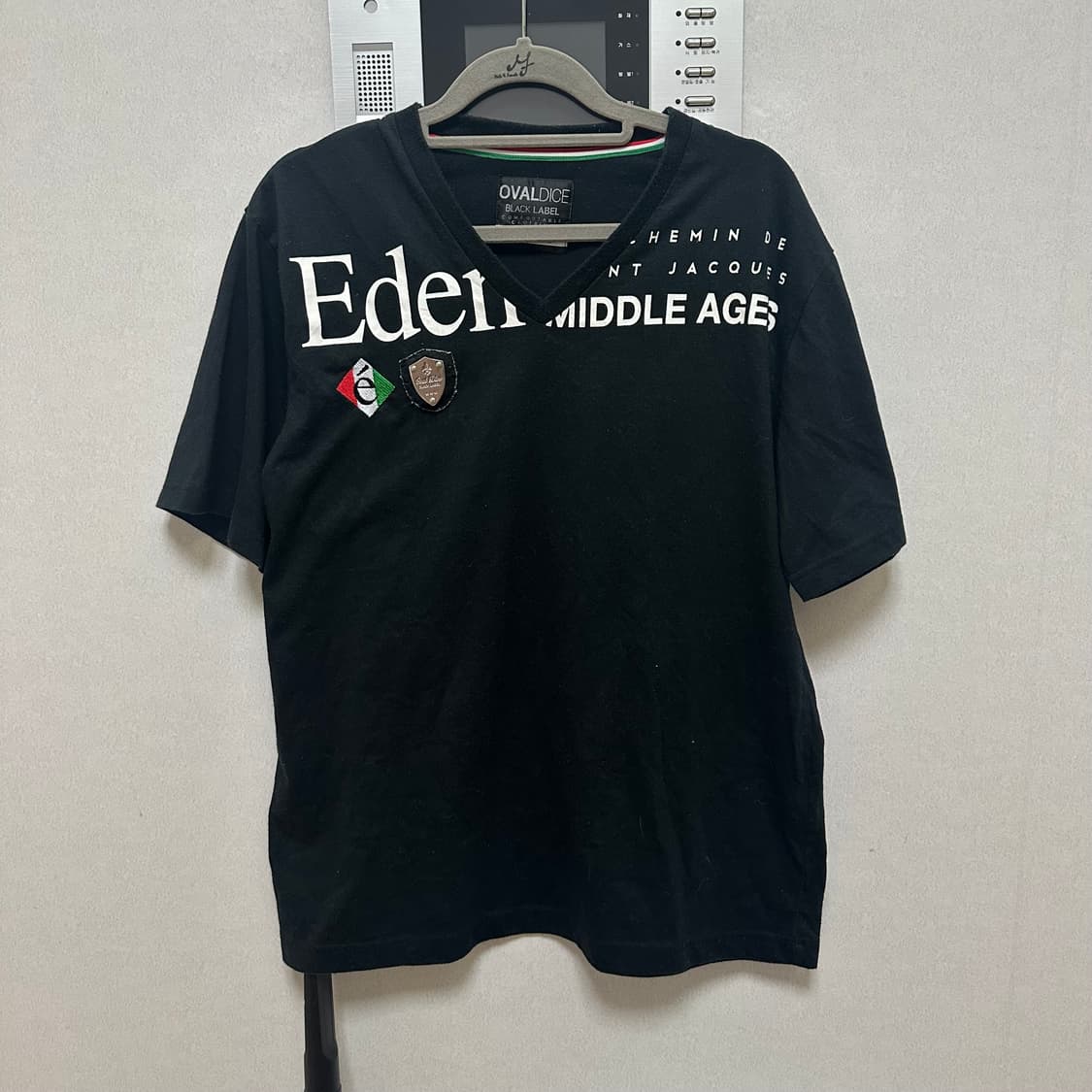 OVALDICE 블랙 반팔 티셔츠 상품이미지1